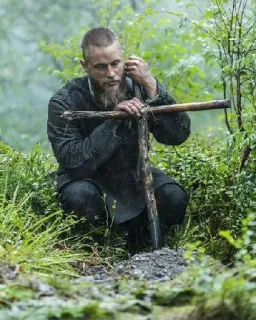 🩸 21e69be6 Ragnar Lothbrok Vikings Викинги, Рагнар Лодброк, Мужчина, Персонаж, Борода, Историческая драма telegram sticker