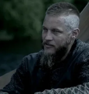 🩸 4f17ddc3 Ragnar Lothbrok Vikings Викинги, Рагнар Лодброк, Историческая драма, Телевидение, Портрет, Мужчина, Борода telegram sticker