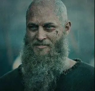 🩸 62c2254b Ragnar Lothbrok Vikings Рагнар, Викинги, исторический, воин, борода, битва, история, телевидение telegram sticker
