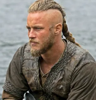 🩸 649cea69 Ragnar Lothbrok Vikings Рагнар Лодброк, Викинги, Трэвис Фиммел, историческая драма, телешоу, портрет персонажа telegram sticker