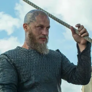 🩸 748d8283 Ragnar Lothbrok Vikings Викинги, Рагнар, Историческая драма, Скандинавский, Воин, Бородатый telegram sticker