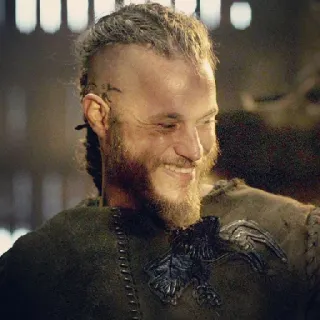 🩸 8f69c1a3 Ragnar Lothbrok Vikings Викинги, Рагнар, Трэвис Фиммел, History Channel, персонаж, портрет, телешоу telegram sticker