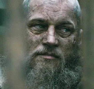 🩸 90d7079d Ragnar Lothbrok Vikings викинги, Рагнар Лодброк, исторический, воин, бородатый мужчина, сериал telegram sticker