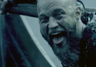 🩸 97cacf54 Ragnar Lothbrok Vikings Викинги, Рагнар, Трэвис Фиммел, Битва, Воин, Историческая драма telegram sticker