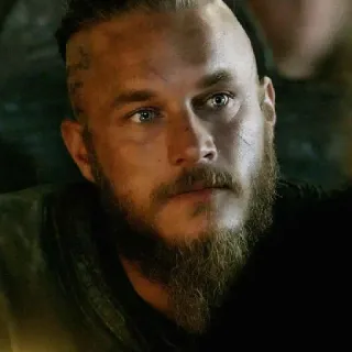 🩸 a438eaf6 Ragnar Lothbrok Vikings Викинг, Рагнар, Лотброк, Трэвис Фиммел, Историческая драма, Воин, Борода telegram sticker
