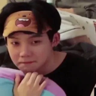 🥺 43faa5d2 ผ้าปิดตา, หมี, ผ้าปิดตา, คน, หน้า, การนอนหลับ telegram sticker