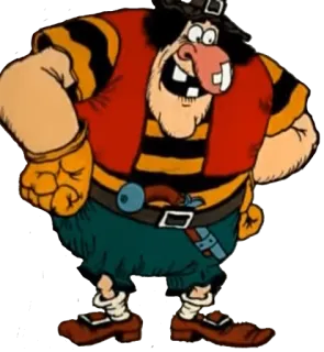 😄 2dd3e2e0 Captain Redbeard pirata, cartone animato, barbarossa, personaggio, pistola, storico telegram sticker