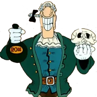 😊 a1495bff Doctor Livesey ROM rum, alcol, pirata, teschio, dottore, Livesey, isola del tesoro telegram sticker