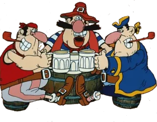 🍺 c5be16a3 Pirates pirati, bere, cartoni animati, birra, amici telegram sticker