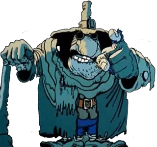 👀 ec1a3e4c Cartone animato, Indicando, Cappello, Spaventoso, Terrificante telegram sticker