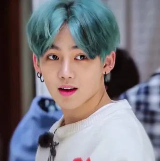 😯 06e20499 portrait, homme, personne, ado, cheveux turquoise telegram sticker