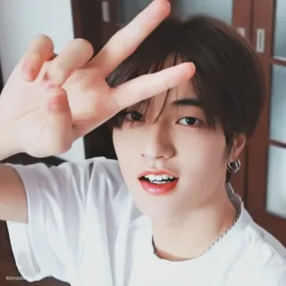 🥰 9a8b0968 ROHAN homme, paix, coréen, asiatique, selfie, sourire, jeune telegram sticker