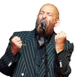 😭 1a00702e 男性, 歌, マイク, スーツ, パフォーマー telegram sticker