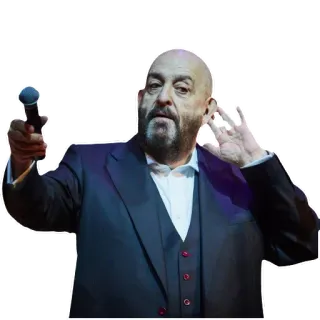 🙀 4b50a2fc 男性, マイク, スーツ, ハゲ, 講演者, パフォーマー, エンターテイナー telegram sticker