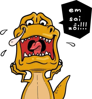 😭 40ecaf6b em sai zồi... dinosauro, piangere, cartone animato, triste, lacrimoso telegram sticker