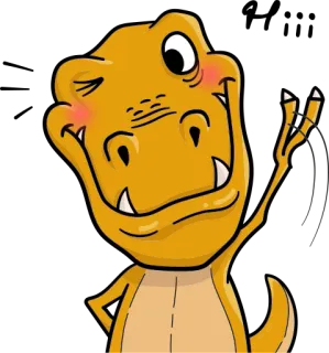 😁 c4ac8767 dinosauro, cartone animato, t-rex, animale, rettile, carino, divertente telegram sticker