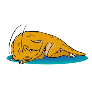 🤬 e37ececd animale, triste, piangente, dormiglione telegram sticker