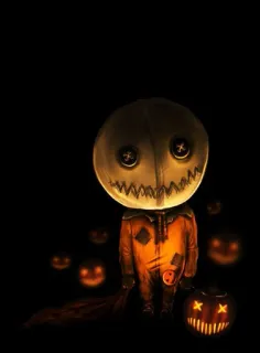 🥺 367d13c6 Sam Trick 'r Treat halloween, horror, movie, pumpkin, monster, creepy telegram sticker