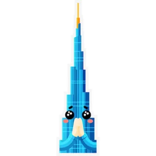 🙏 08684d1a Edifício, Arquitetura, Kawaii, Fofo, Desenho animado, Arranha-céu whatsapp sticker
