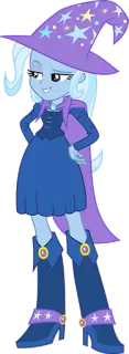 😁 2d46092a Trixie Lulamoon My Little Pony: Equestria Girls Trixie Lulamoon, penyihir, sihir, My Little Pony: Equestria Girls telegram sticker