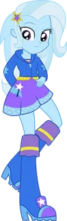 🤔 96a7bd25 Trixie Lulamoon My Little Pony: Equestria Girls Kartun, Anime, Gadis, Trixie Lulamoon, My Little Pony, Equestria Girls telegram sticker