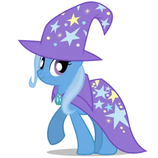 😊 9e752d7e Trixie Lulamoon My Little Pony poni, penyihir, sihir, imut, kartun telegram sticker