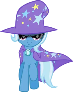 😠 bcefa274 Trixie My Little Pony trixie, my little pony, mlp, penyihir, sihir telegram sticker