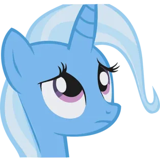 😢 d16275ee Trixie Lulamoon My Little Pony Kartun, Poni, Unicorn, Trixie Lulamoon, Sedih telegram sticker