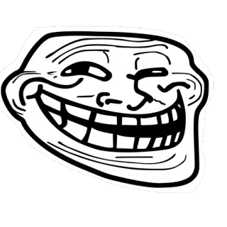 😃 5c7b02ca Trollface meme, internet, trol, cómic whatsapp sticker