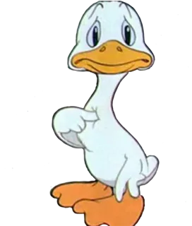 😞 6da29995 cartoon, duck, bird, sad, animated telegram sticker