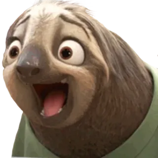 😂 8fabd275 Flash Slothmore Zootopia sloth, zootopia, disney, animated, character, funny, cute telegram sticker