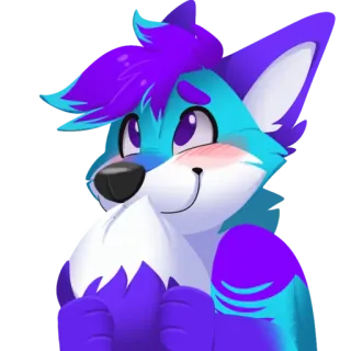 😊 8495b25f Furry, Cartoon, Animal, Mignon, Personnage, Anthropomorphe, Mascotte telegram sticker