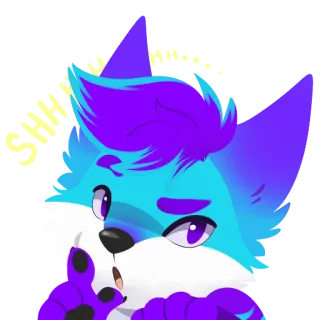🤫 8ee44b65 SUCKS animal, renard, dessin animé, autocollant, drôle telegram sticker
