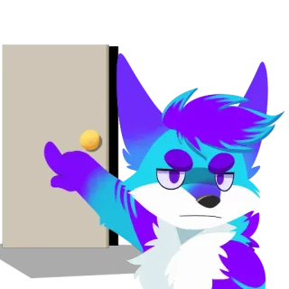 😐 a52624e7 renard cartoon, doigt, grossier, geste telegram sticker