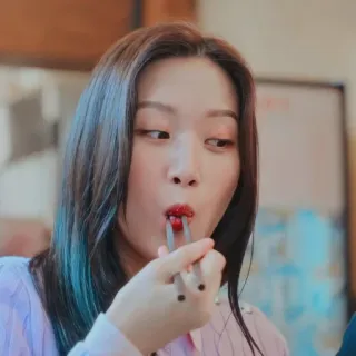 💕 adf47109 wanita, makan, sumpit, makanan, asia telegram sticker