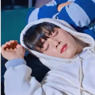 💕 c1434bae pria, tidur, hoodie, wajah, tidur telegram sticker