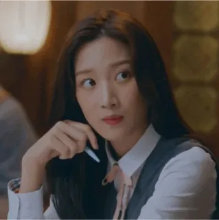 🙃 15dd162d женщина, школьная форма, ручка, отводит взгляд whatsapp sticker