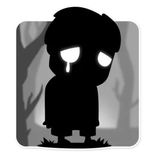 😞 4af76eba traurig, weinend, silhouette, deprimiert, melancholisch, launisch, kummer, einsam telegram sticker