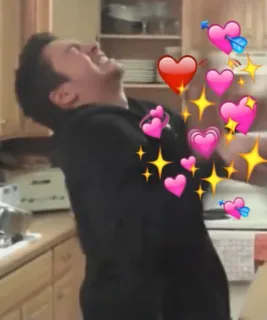 💘 1c4c3f55 trái tim, tình yêu, tình cảm, nhà bếp, người whatsapp sticker