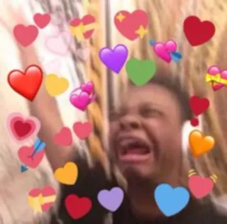 🎵 5b003a7d trái tim, tình yêu, cảm xúc, khóc, meme, biểu cảm whatsapp sticker