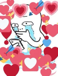 💗 b3c15cac khóc, trái tim, cảm xúc, tình yêu, nước mắt, điện thoại whatsapp sticker