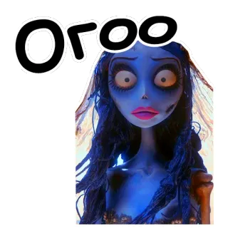😟 8107b8a9 Emily Corpse Bride OrOO Kreskówka, Film, Animowany, Gnijąca Panna Młoda, Emily telegram sticker