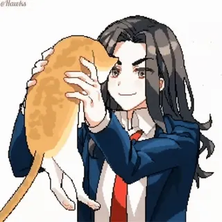 ❤️ cc2fdae0 Anime, Gato, Desenho animado, Fofo, Animal, Personagem telegram sticker