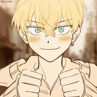 ✨ d5399ac7 anime, menino, desenho animado, sorrindo, fofo, arte, personagem telegram sticker