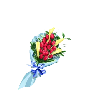 😃 4cb7ceb9 buket, bunga, mawar, hadiah, perayaan, bunga telegram sticker