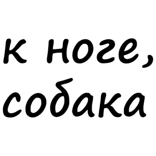 😀 6845406f К ноге, собака 狗, 俄语, 命令, 宠物, 动物 telegram sticker