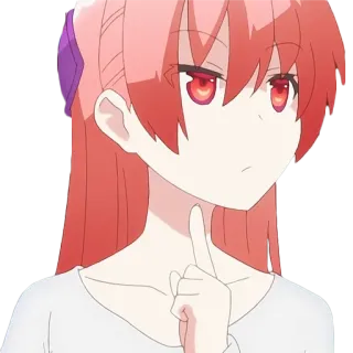 🤔 5a4b12ef anime, girl, thinking, character, cute telegram sticker