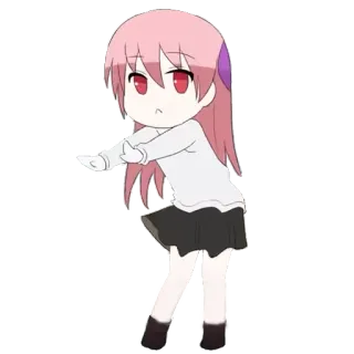 💃 67ba56de anime, chibi, cartoon, cute, girl telegram sticker