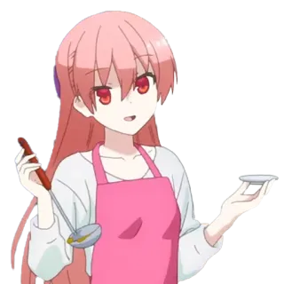 👩‍🍳 b7c51bc3 Tsukasa Yuzaki TONIKAWA: Over the Moon for You anime, character, cute, pink hair, tsukasa, tonikawa telegram sticker
