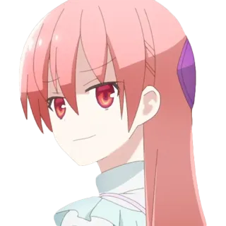 🙂 ed25d0e8 Tsukasa Yuzaki TONIKAWA: Over the Moon for You anime, cute, smug, girl, pink hair telegram sticker